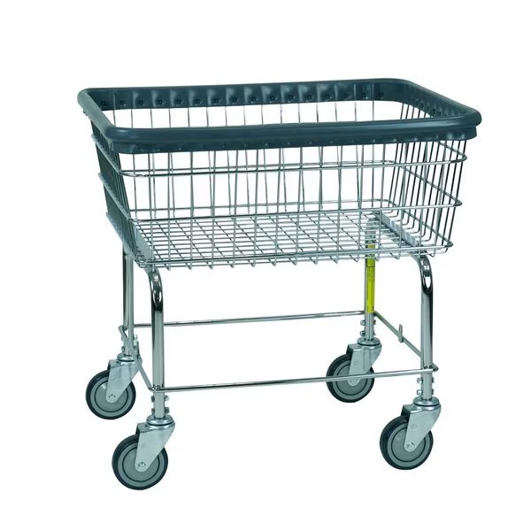 Steel Rolling Wire Laundry Cart, 2.5 Bushel, R&B Wire Products, Mfr#: 96CBC